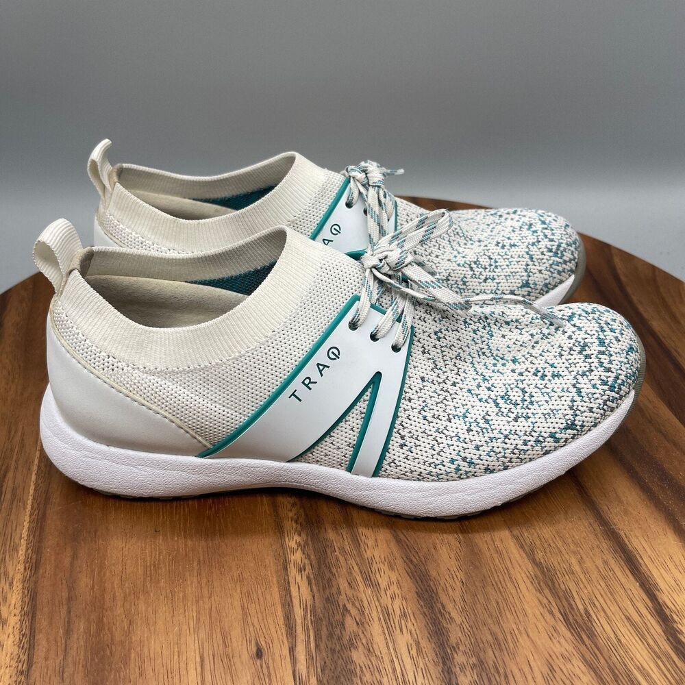 TRAQ By Alegria Qool Shoes Womens 6.5 / 36 White Walking Comfort Running Sneaker